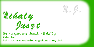mihaly juszt business card